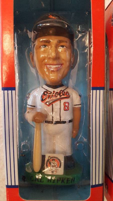 lot 73 image: Hand Painted Baseball bobbleheads.