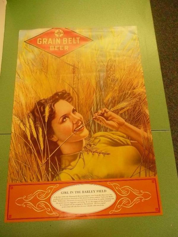 VINTAGE GRAIN BELT POSTER (GOOD CONDITION)
