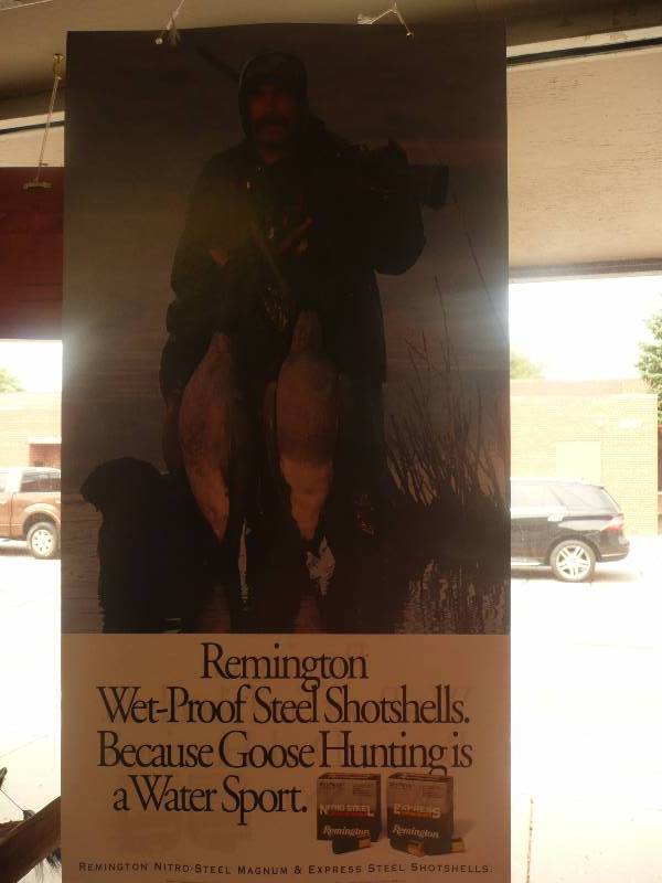 VINTAGE REMINGTON DOUBLE SIDED ADVERTISING SIGN