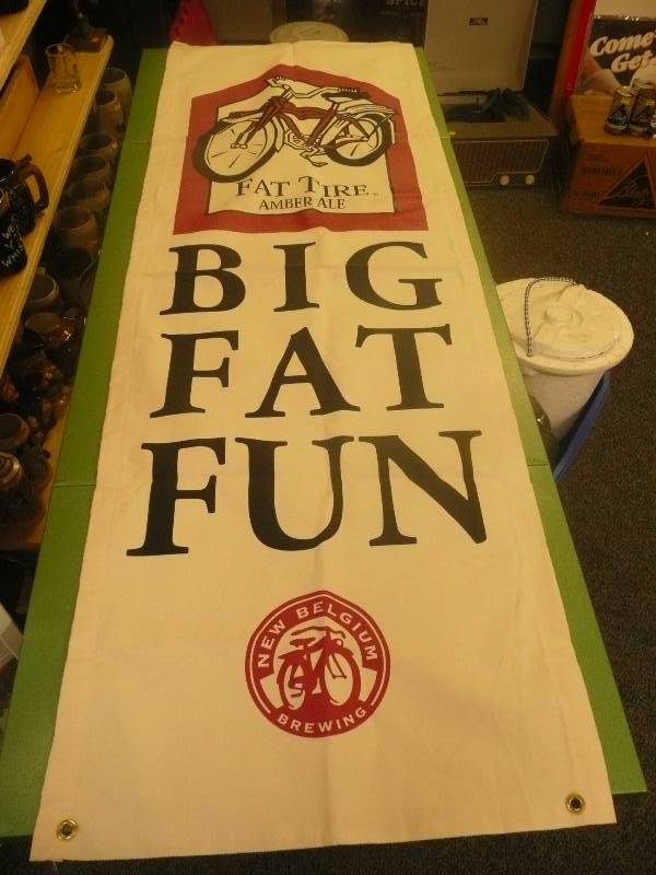 NEW FAT TIRE CANVAS BANNER