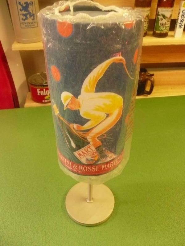 NEW OLD STOCK MARTINI & ROSSI VERMOUTH CANDLE LAMP