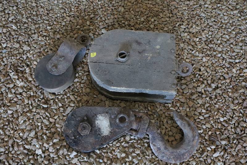 lot 29 image: Wood pulleys