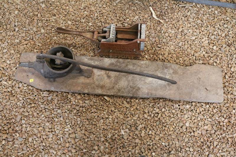 lot 39 image: 1858 Sausage stuffer and french fry maker