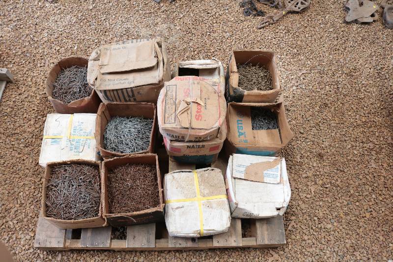 lot 129 image: Pallet of misc nails