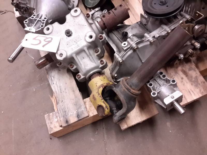 lot 59 image: Pallet of Hydro-Gear, Hydrostatic Transmissions Infinitely Variable Transmissions.. These have been in and out of various working items.. Use them for parts or, some are complete.