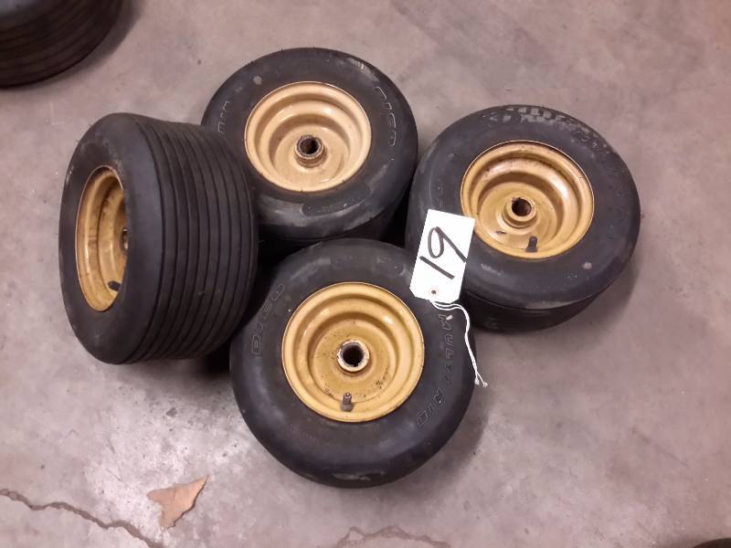 lot 19 image: 4, DICO, 13in x 6.50 in x 6in.. With rims