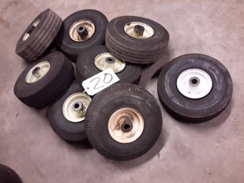 lot 20 image: 8, 4.10 in x 3.50 in x 4in.. With Rims and hubs