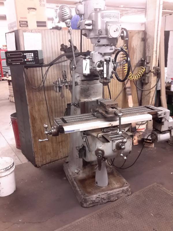 lot 1 image: Bridgeport by Textron Vertical Mill.  3PHase..