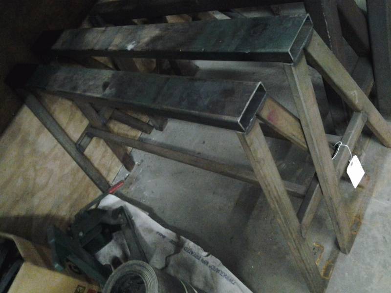 lot 95 image: 2, Steel Saw Horses.. 48 in x 29 12 in