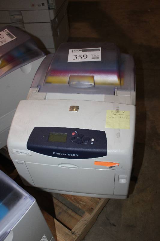 lot 359 image: Xerox Phaser 6360 Workgroup Color Printer
