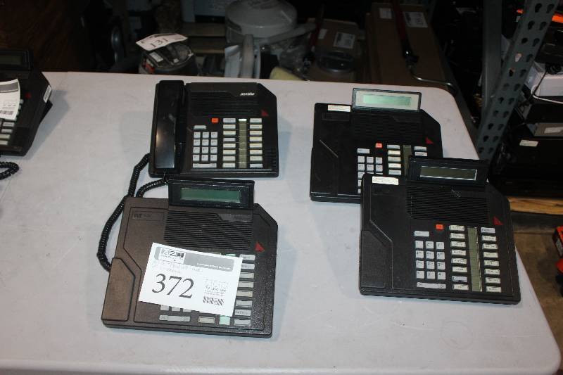 lot 372 image: Lot of (4) Meridian Phone Equipment Including 3) Headset Bases AND 1) Phone