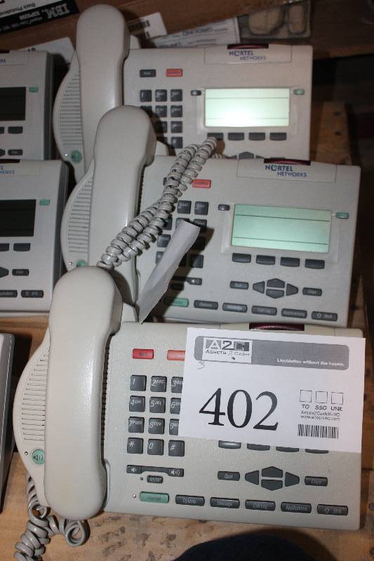 lot 402 image: Lot of (3) Nortel Networks M3903 Platinum Enhanced Telephones