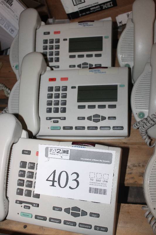 lot 403 image: Lot of (3) Nortel Networks M3903 Platinum Enhanced Telephones