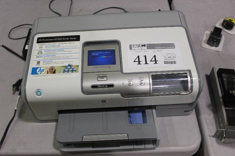 lot 414 image: HP Photosmart D7260 Ink Jet Color Photo Printer