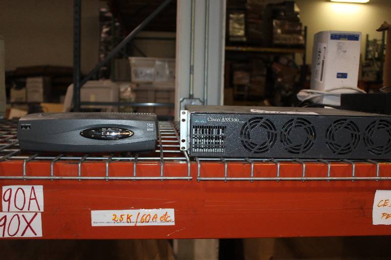 lot 466 image: Lot of (2) Electronics Including 1) Cisco 1700 Series Router AND 1) Cisco AS5300 Series Router