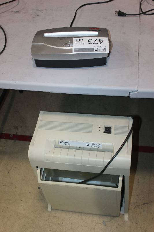 lot 473 image: Lot of (2) Shredders Including 1) Fellowes Powershred PS-75 AND 1) HSM Shredstar S10