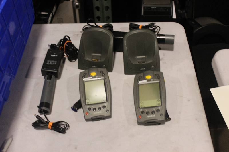 lot 494 image: Lot of (2) Palm Computing Platform SPT 1700 Handset w Charger & Cord