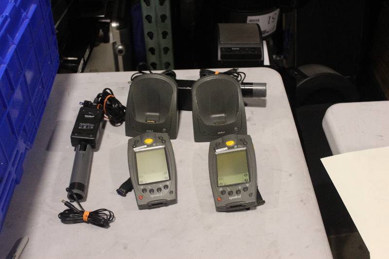 lot 496 image: Lot of (2) Palm Computing Platform SPT 1700 Handset w Charger & Cord
