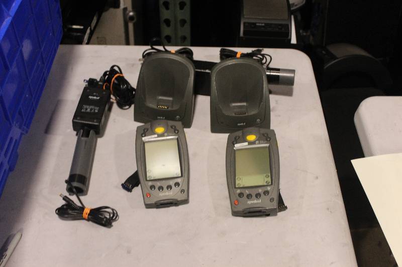 lot 498 image: Lot of (2) Palm Computing Platform SPT 1700 Handset w Charger & Cord