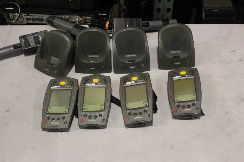 lot 523 image: Lot of (4) Palm Computing Platform SPT 1700 Handset w Charger & Cord