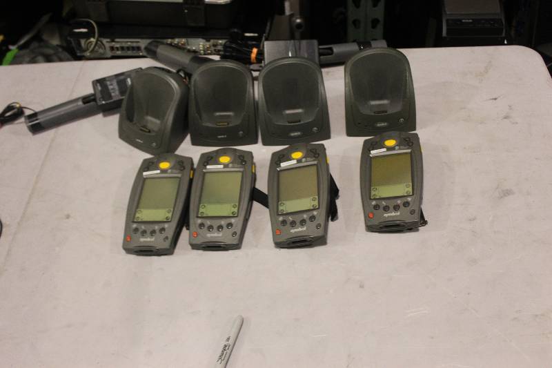 lot 529 image: Lot of (4) Palm Computing Platform SPT 1700 Handset w Charger & Cord