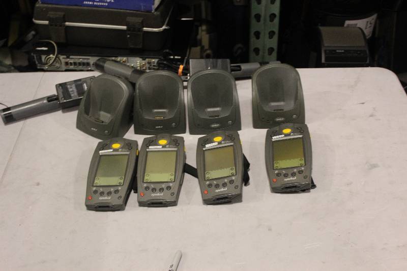 lot 534 image: Lot of (4) Palm Computing Platform SPT 1700 Handset w Charger & Cord