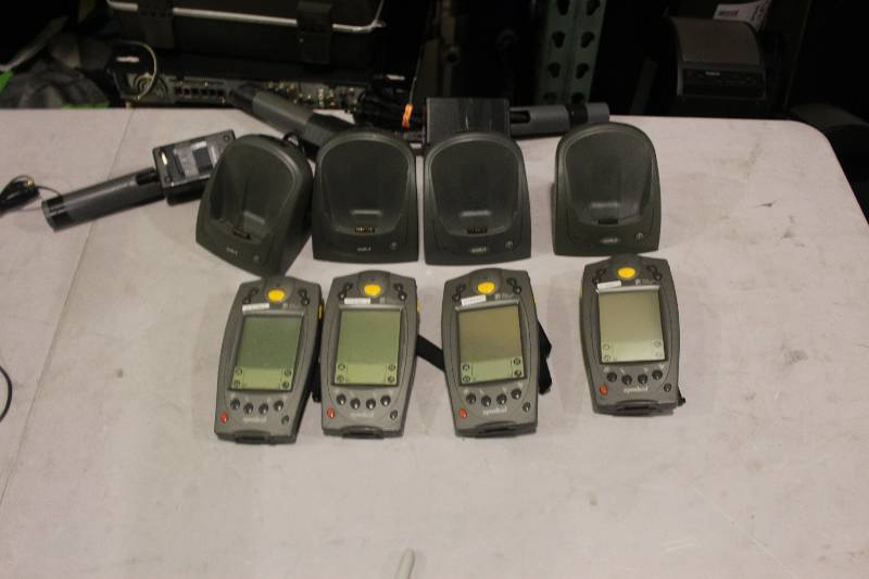 lot 536 image: Lot of (4) Palm Computing Platform SPT 1700 Handset w Charger & Cord