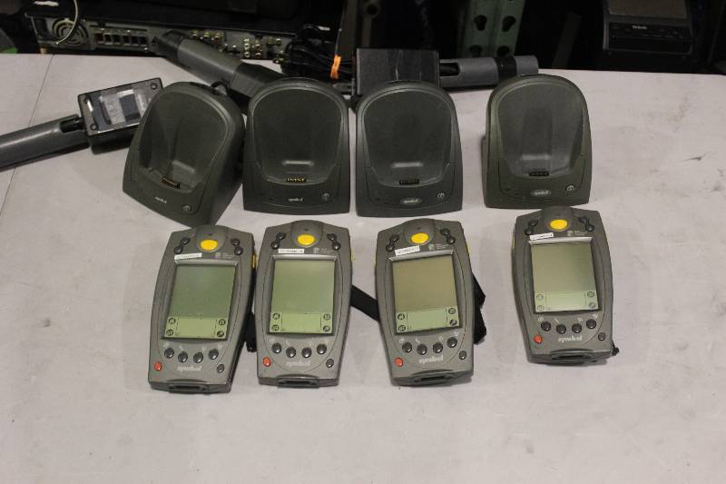 lot 537 image: Lot of (4) Palm Computing Platform SPT 1700 Handset w Charger & Cord