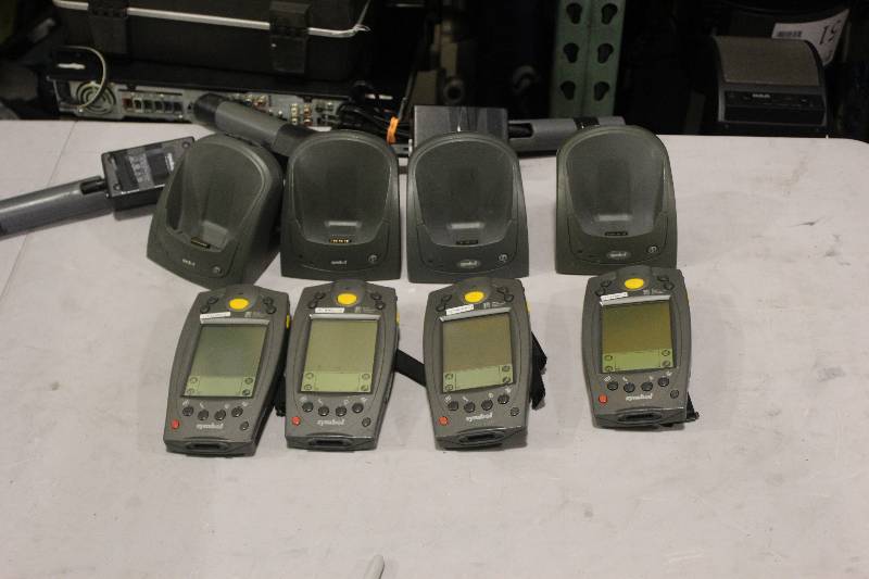 lot 538 image: Lot of (4) Palm Computing Platform SPT 1700 Handset w Charger & Cord
