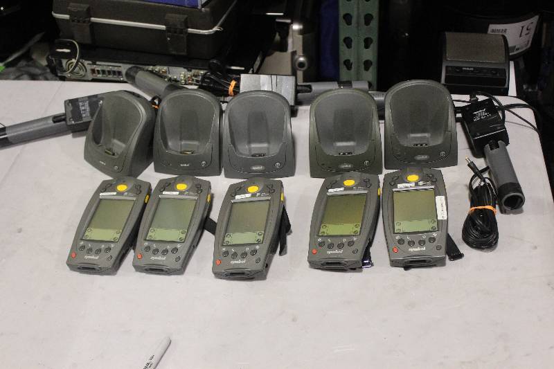 lot 542 image: Lot of (5) Palm Computing Platform SPT 1700 Handset w Charger & Cord