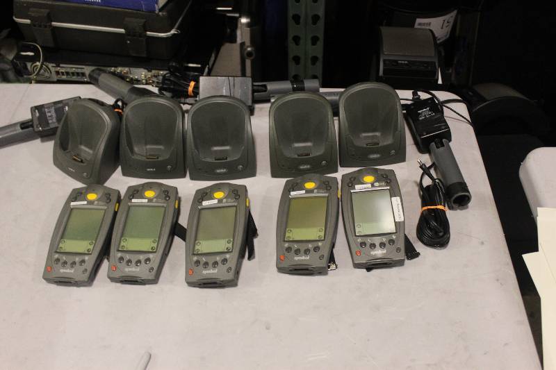 lot 543 image: Lot of (5) Palm Computing Platform SPT 1700 Handset w Charger & Cord