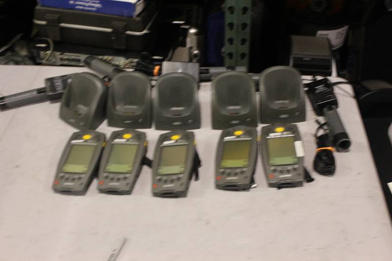 lot 551 image: Lot of (5) Palm Computing Platform SPT 1700 Handset w Charger & Cord