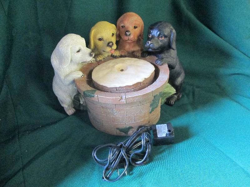 Gathering Dogs Fountain with electr...