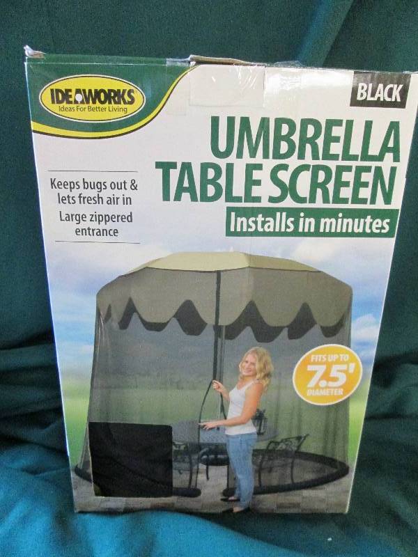 Ideaworks  Black Umbrella Table Scr...