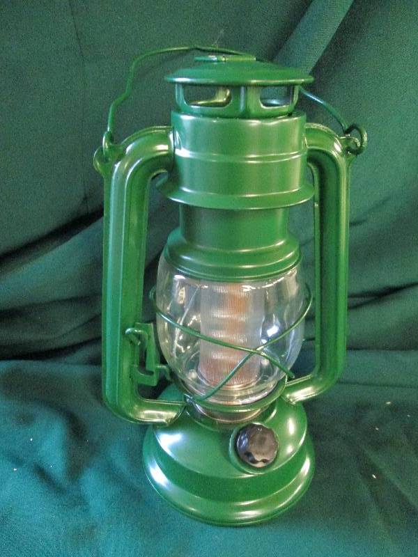 Green Vintage Lantern Battery opera...