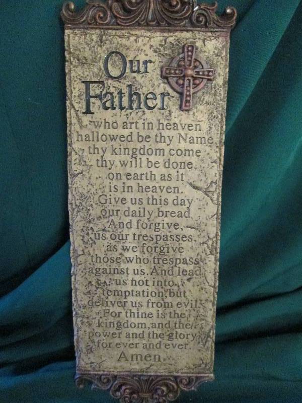 Resin Lords Prayer Wall Plaque...