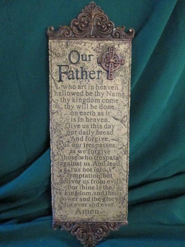 Resin Lords Prayer Wall Plaque...