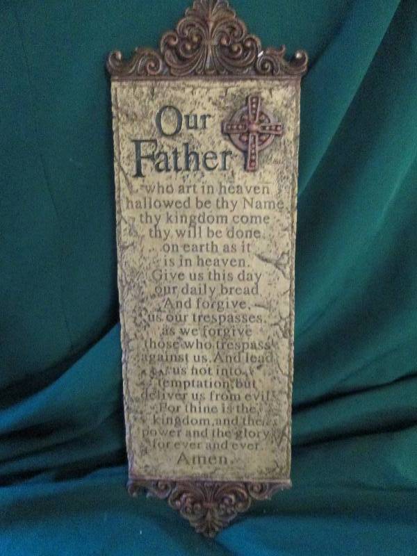 Resin Lords Prayer Wall Plaque...