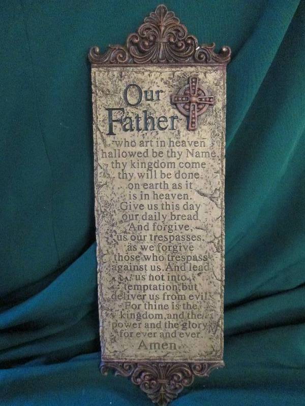 Resin Lords Prayer Wall Plaque...