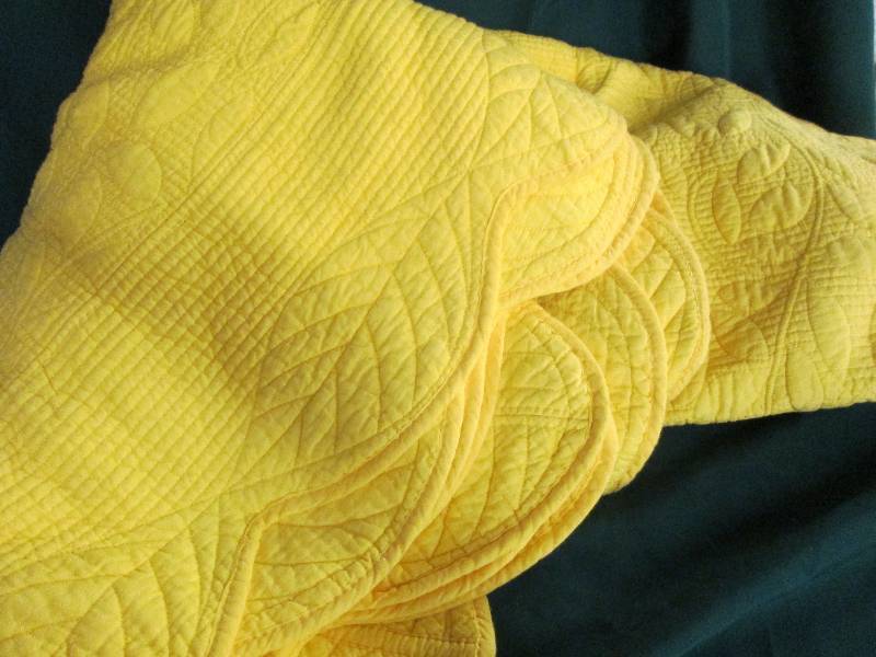 King Bright Canary Yellow Bedspread...