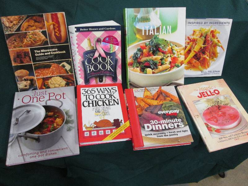 Lot of 8 Assorted Cookbooks...