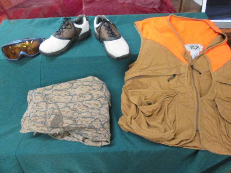 Goggles, Size 9 Footjoy Golf Shoes,...