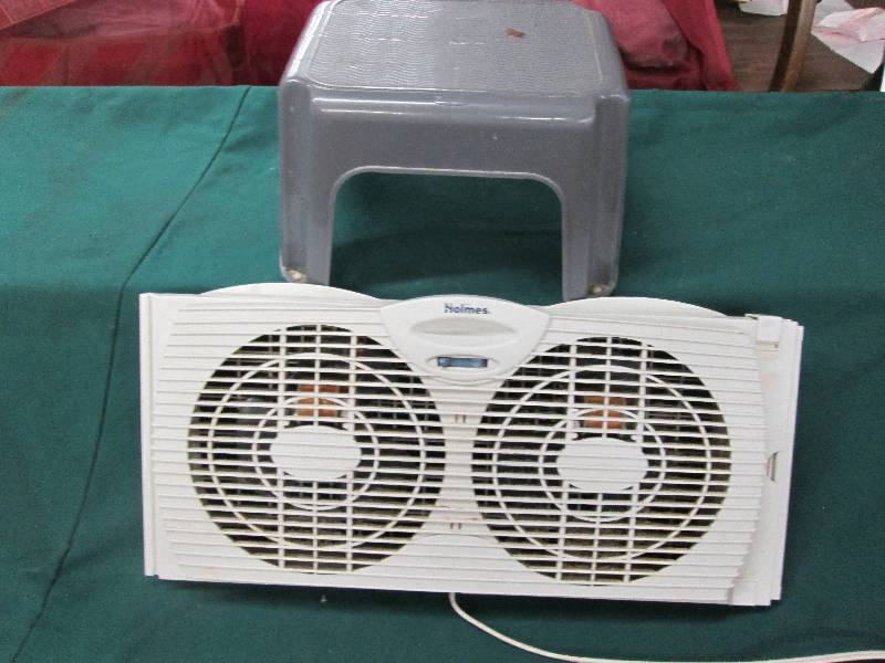Grey Plastic Stool, Holmes Fan...