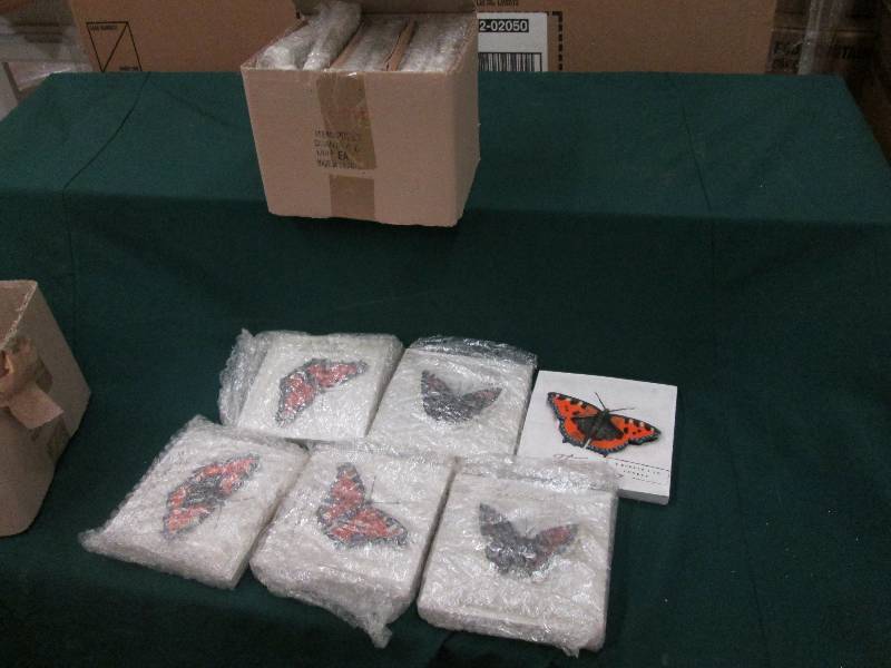 2 Boxes of Assorted Butterfly Plaqu...