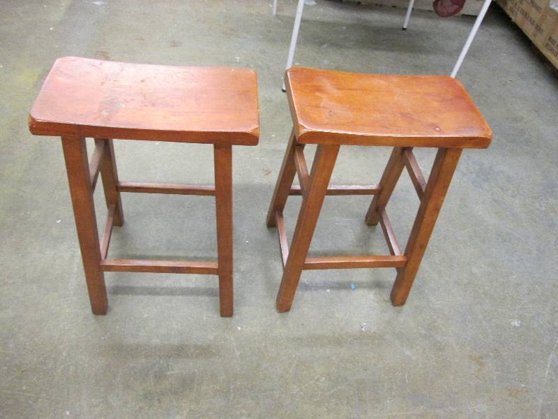 Pair of Wooden Bar Stools...