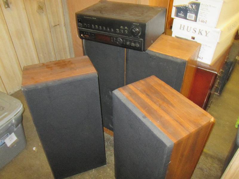 Receiver with 4 Large Speakers (5pc...