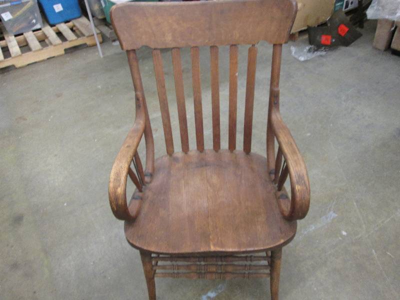 Vintage Wood Captain Chair...