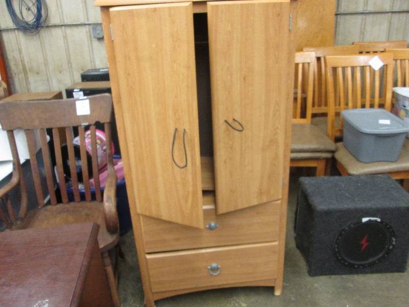 Storage media cabinet with shelves...