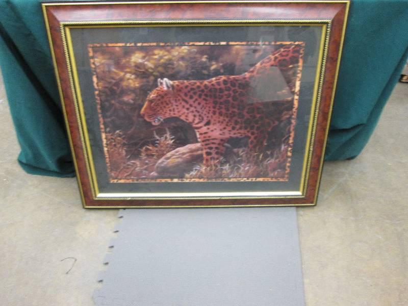 Large Matted Framed Leopard Print 3...