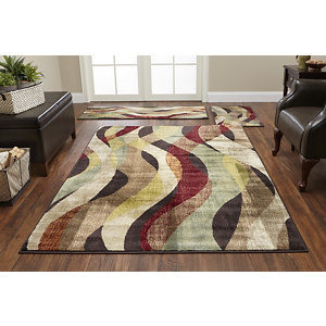 lot 25 image: McLeland Design Modern Wave 3-pc. Area Rug Set